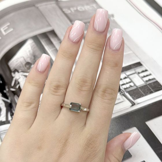 Серебряное кольцо с топазом Лондон Блю 1.318ct