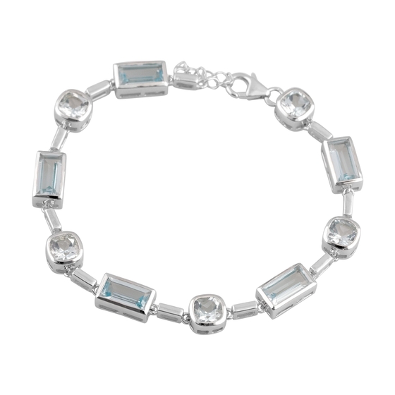 Серебряный браслет с топазом 7.068ct