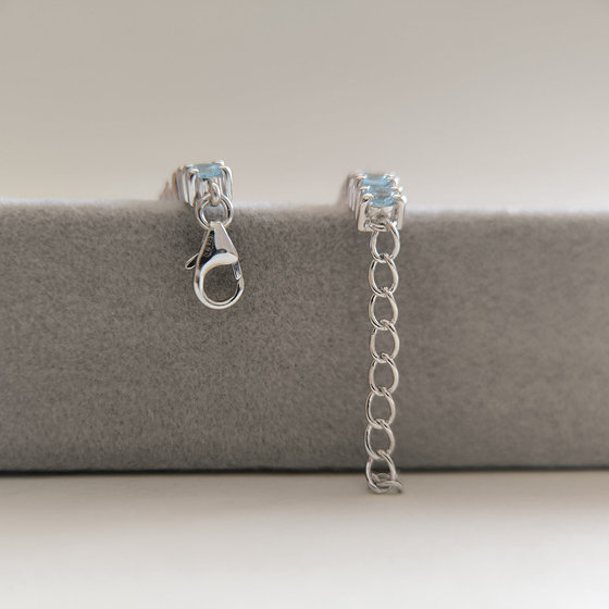 Серебряный браслет с топазом 6.505ct