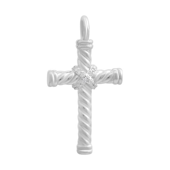 Серебряный крестик без камней