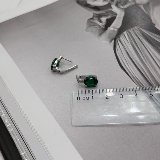 Серебряные серьги с агатом 4.791ct