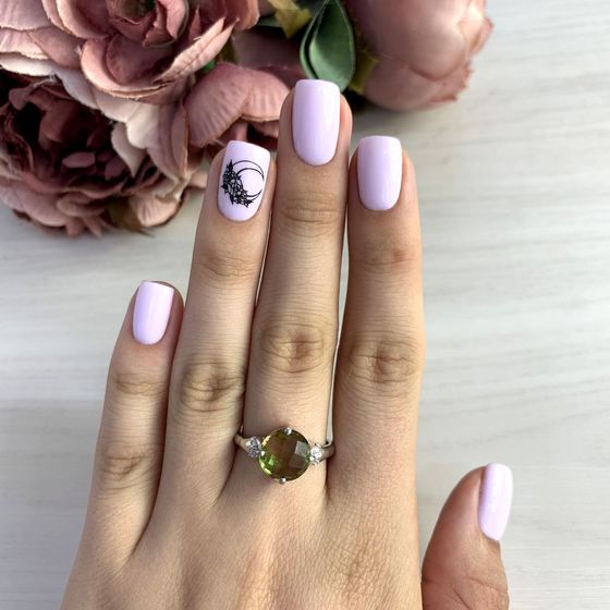 Серебряное кольцо с султанитом 3.833ct