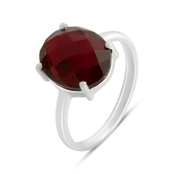 Серебряное кольцо с гранатом nano
