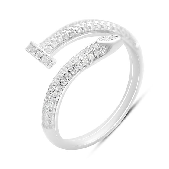 Серебряное кольцо с фианитами