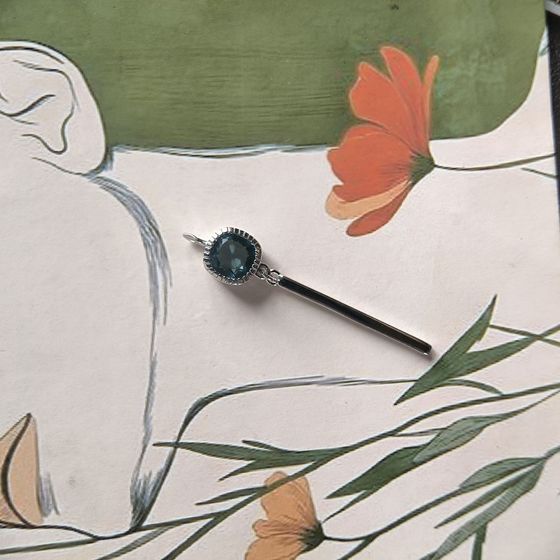 Серебряная подвеска с топазом Лондон Блю 0.783ct