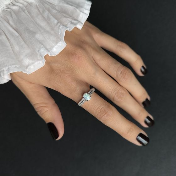 Серебряное кольцо с опалом 0.652ct