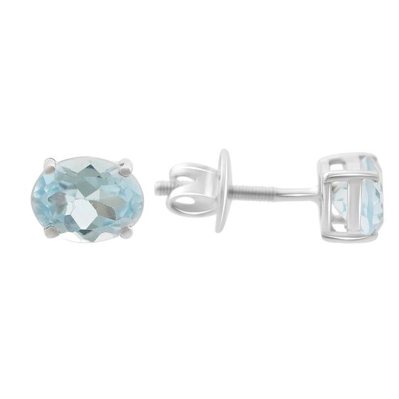 Серебряные серьги с топазом 3.133ct