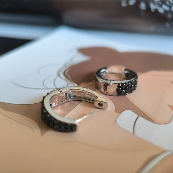 Серебряные серьги с фианитами