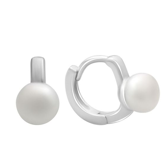 Серебряные серьги с жемчугом