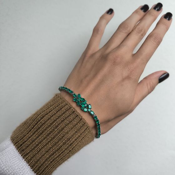 Серебряный браслет с агатом 7.385ct