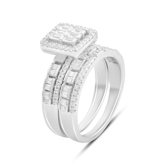 Серебряное кольцо с фианитами