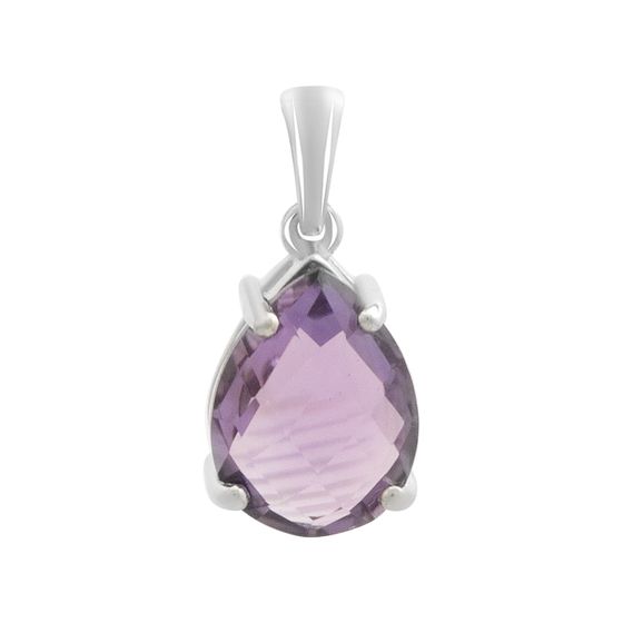 Серебряная подвеска с аметистом 3.175ct
