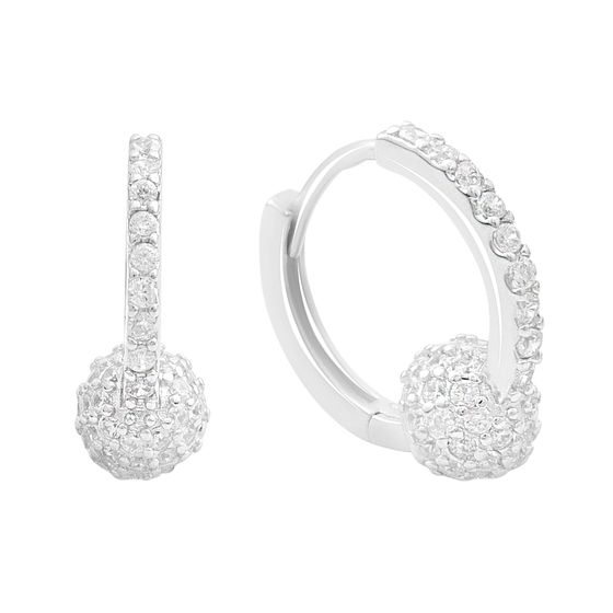 Серебряные серьги с фианитами