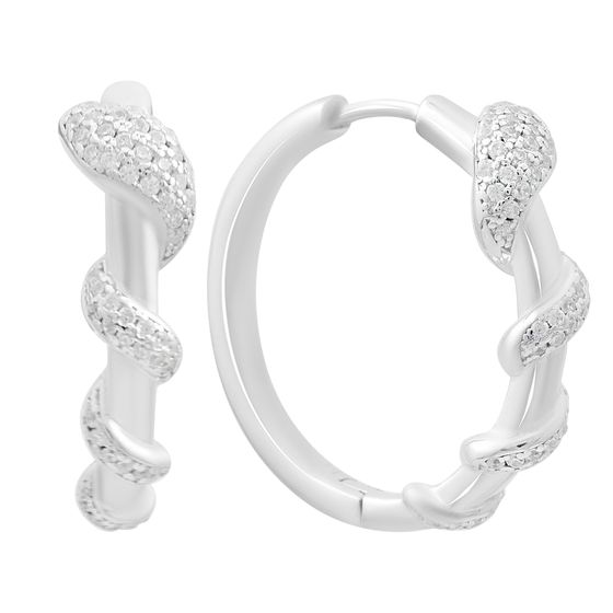 Серебряные серьги с фианитами