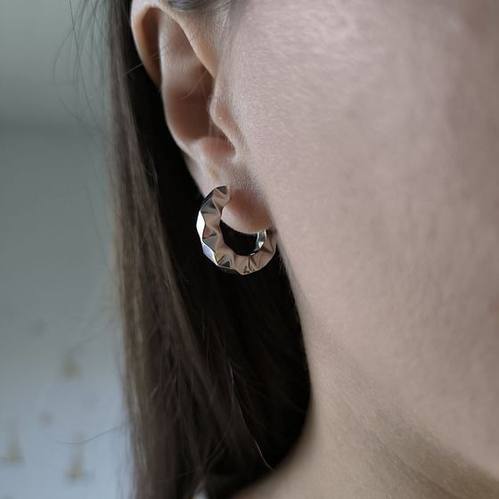 Серебряные серьги без камней