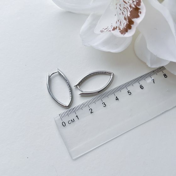 Серебряные серьги с фианитами