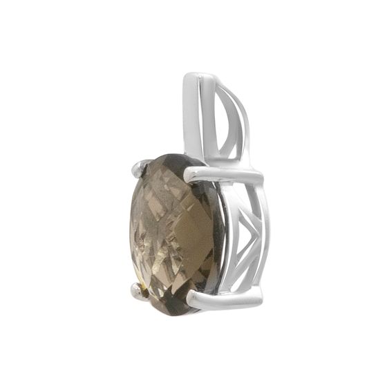 Серебряная подвеска с раухтопазом (дымчатым кварцем) 2.458ct