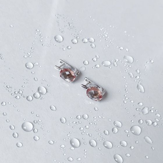 Серебряные серьги с султанитом 4.913ct