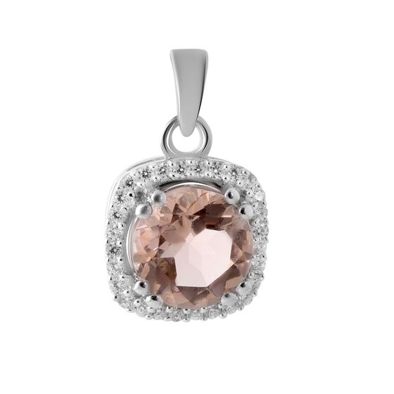 Серебряная подвеска с морганитом nano 1.99ct