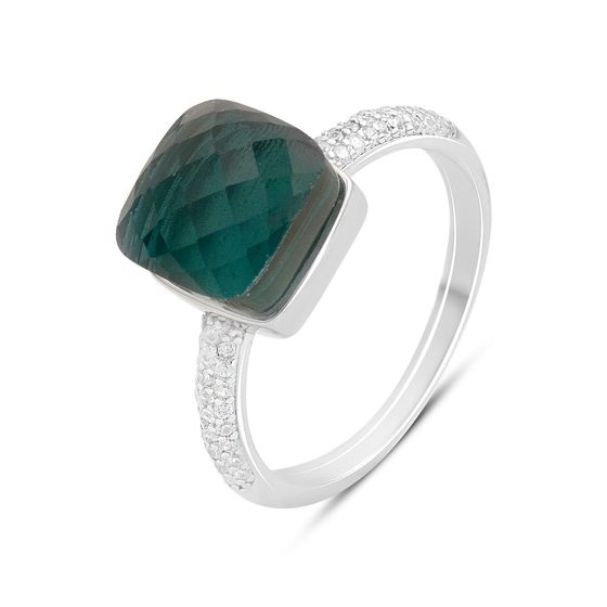 Серебряное кольцо с фианитами