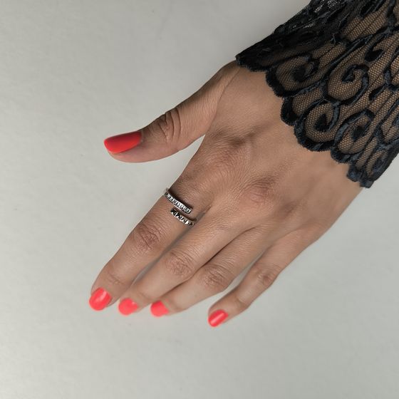 Серебряное кольцо с фианитами