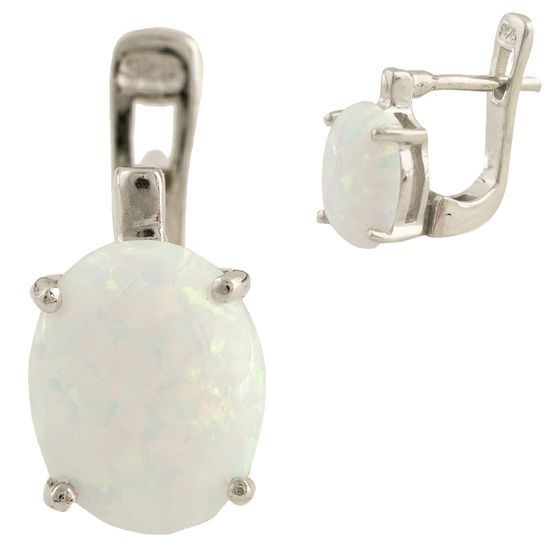 Серебряные серьги с опалом 1.772ct