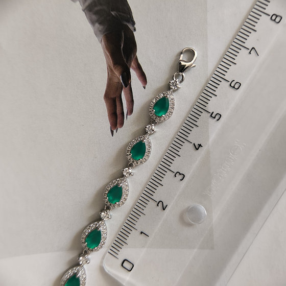 Серебряный браслет с агатом 7.282ct