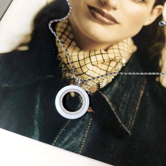 Серебряная подвеска с керамикой