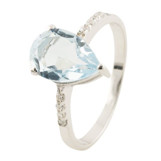 Серебряное кольцо с топазом 2.162ct
