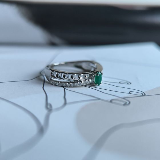 Серебряное кольцо с агатом 0.577ct
