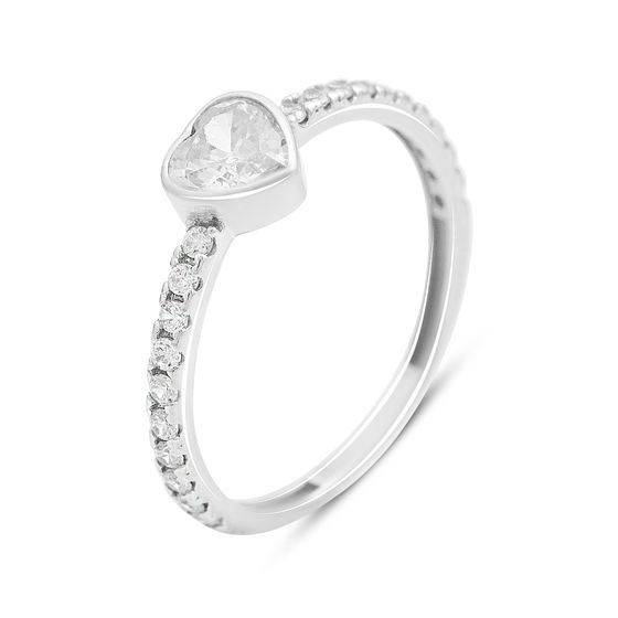 Серебряное кольцо с фианитами
