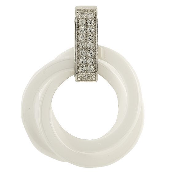 Серебряная подвеска с керамикой