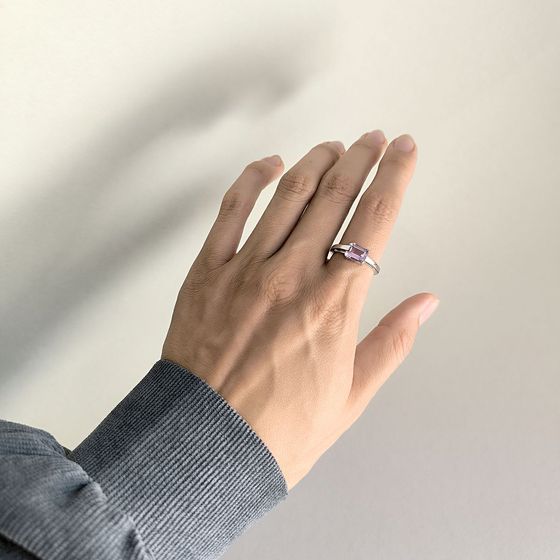 Серебряное кольцо с аметистом 1.383ct