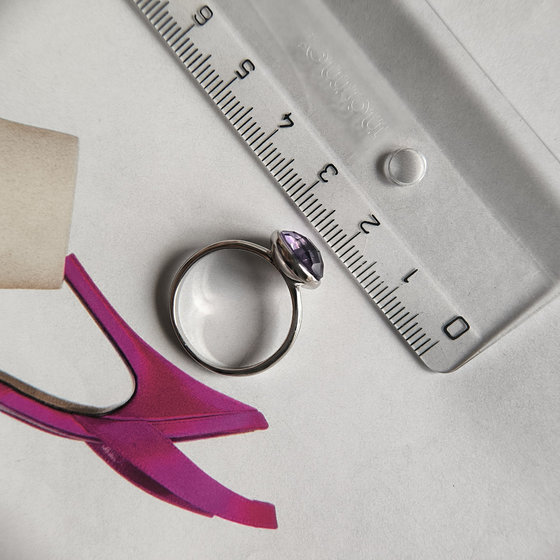 Серебряное кольцо с фианитами