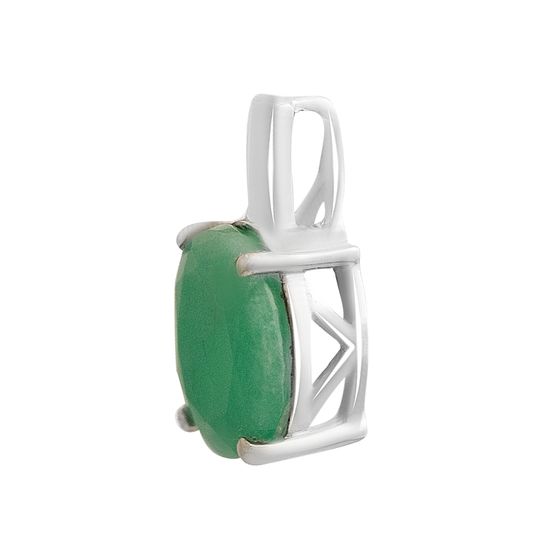 Серебряная подвеска с изумрудом 2.357ct