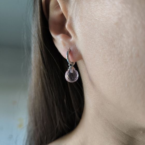 Серебряные серьги с фианитами Серебряные серьги с фианитами