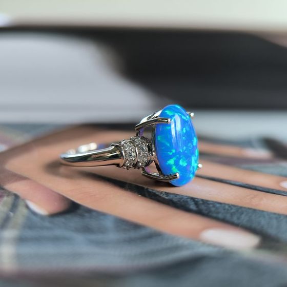 Серебряное кольцо с опалом 2.617ct