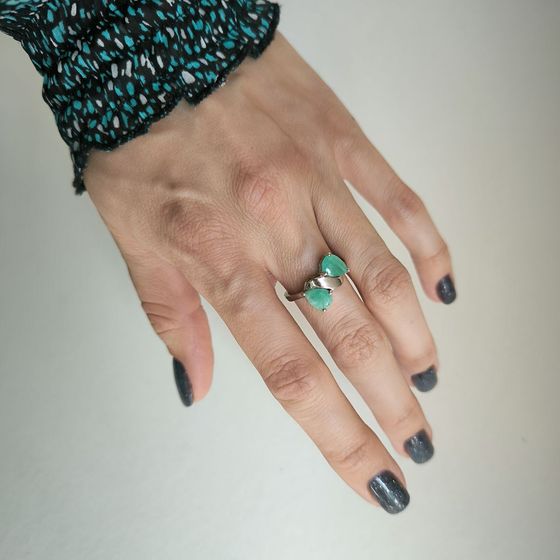 Серебряное кольцо с изумрудом 2.008ct