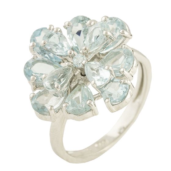 Серебряное кольцо с топазом 4.693ct