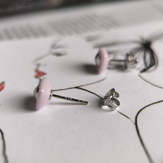 Серебряные серьги с керамикой