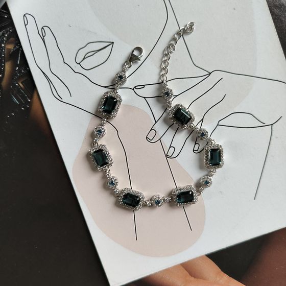 Серебряный браслет с топазом Лондон Блю 8.935ct