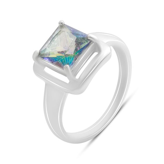 Серебряное кольцо с мистик топазом 1.95ct