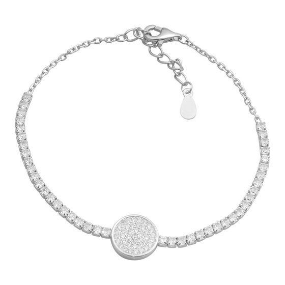 Серебряный браслет с фианитами