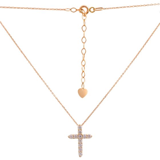 Золотое колье с фианитами 0.44ct