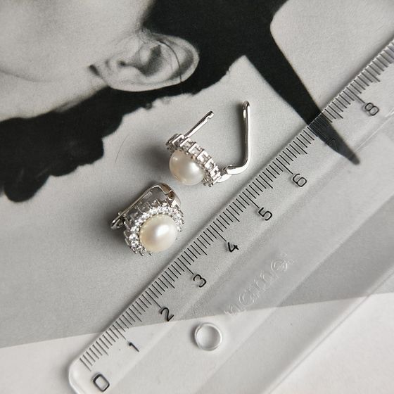 Серебряные серьги с жемчугом