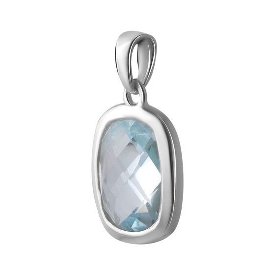 Серебряная подвеска с топазом 3.495ct