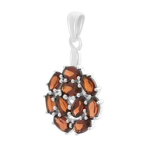 Серебряная подвеска с гранатом 3.208ct