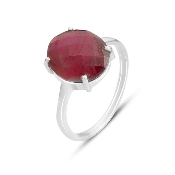 Серебряное кольцо с рубином 5.33ct
