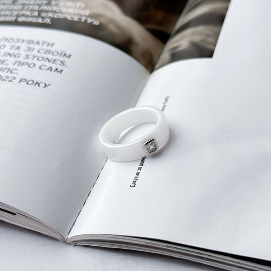 Серебряное кольцо с керамикой