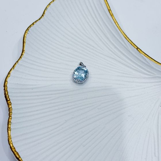 Серебряная подвеска с топазом 6.912ct